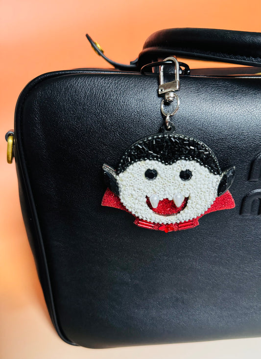 Dracula Beaded Bag Charm