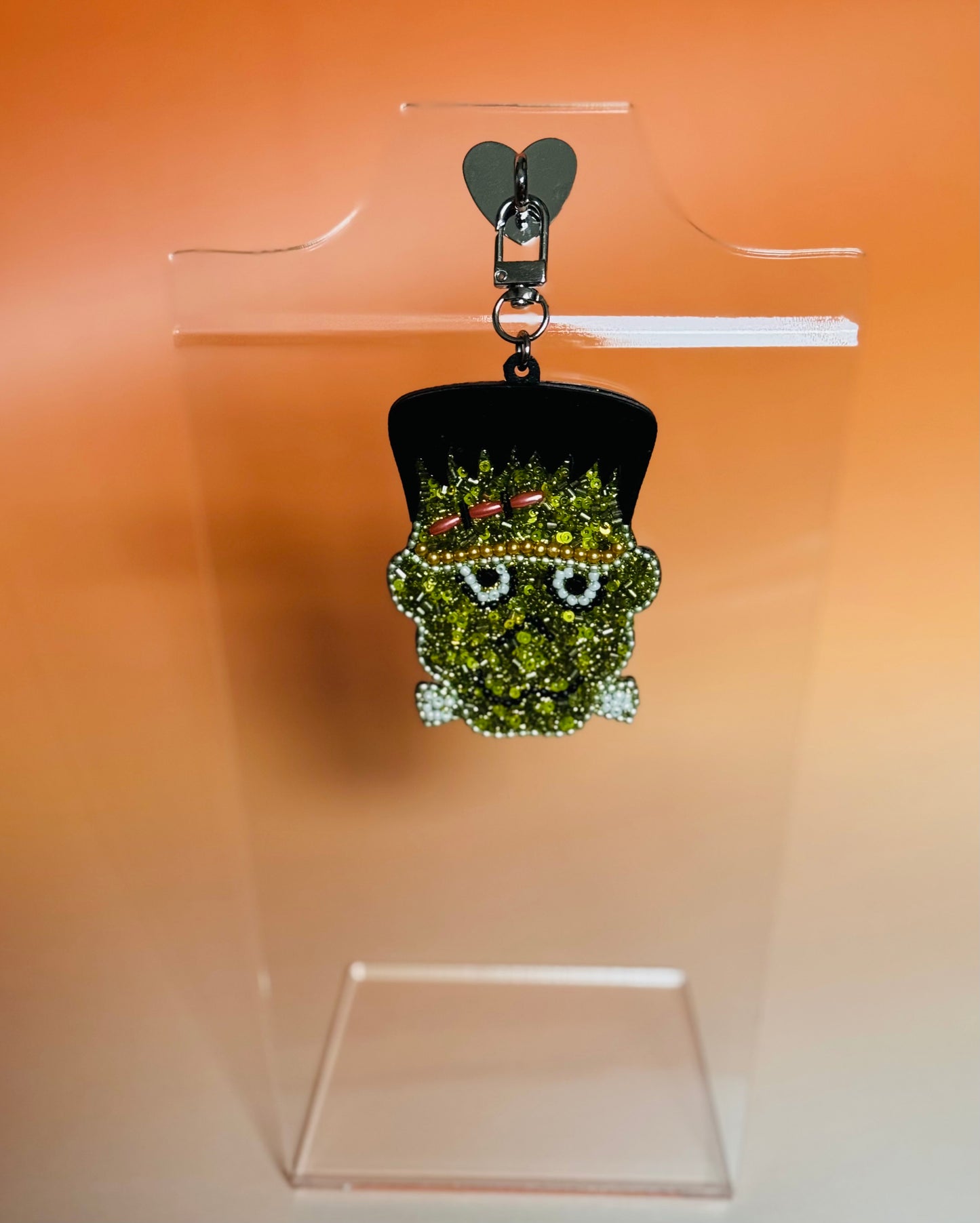 Frankenstein Beaded Bag Charm