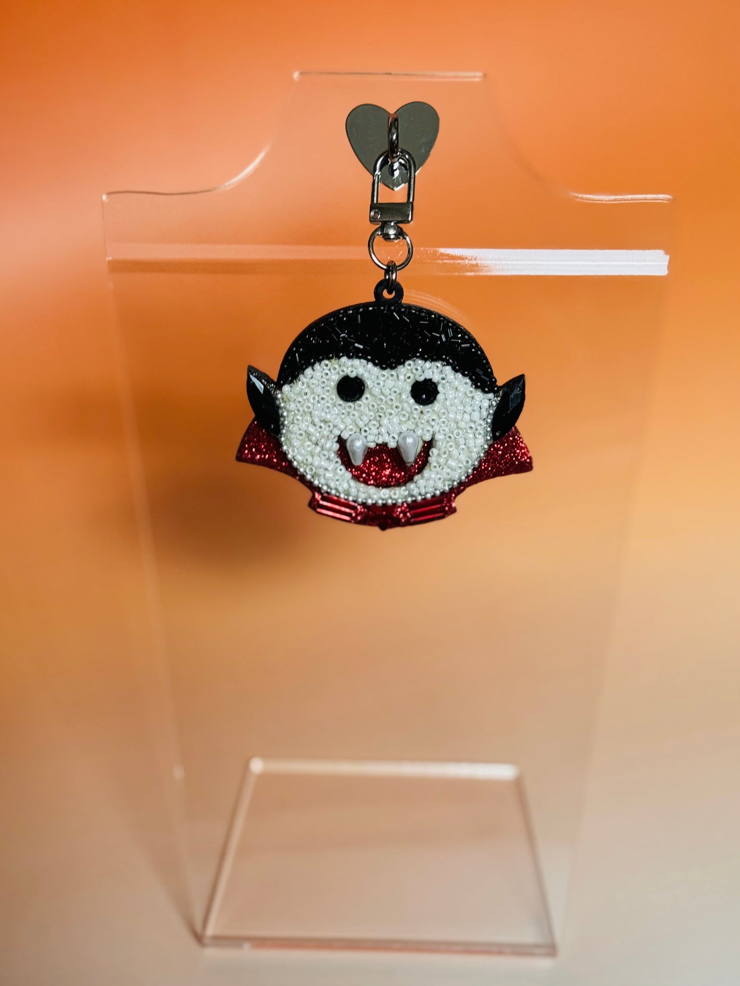 Dracula Beaded Bag Charm