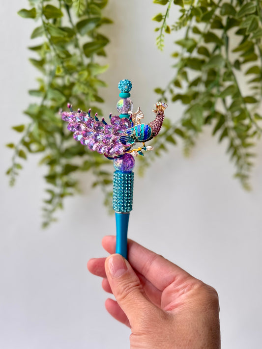 Majestic Peacock Jewel Pen
