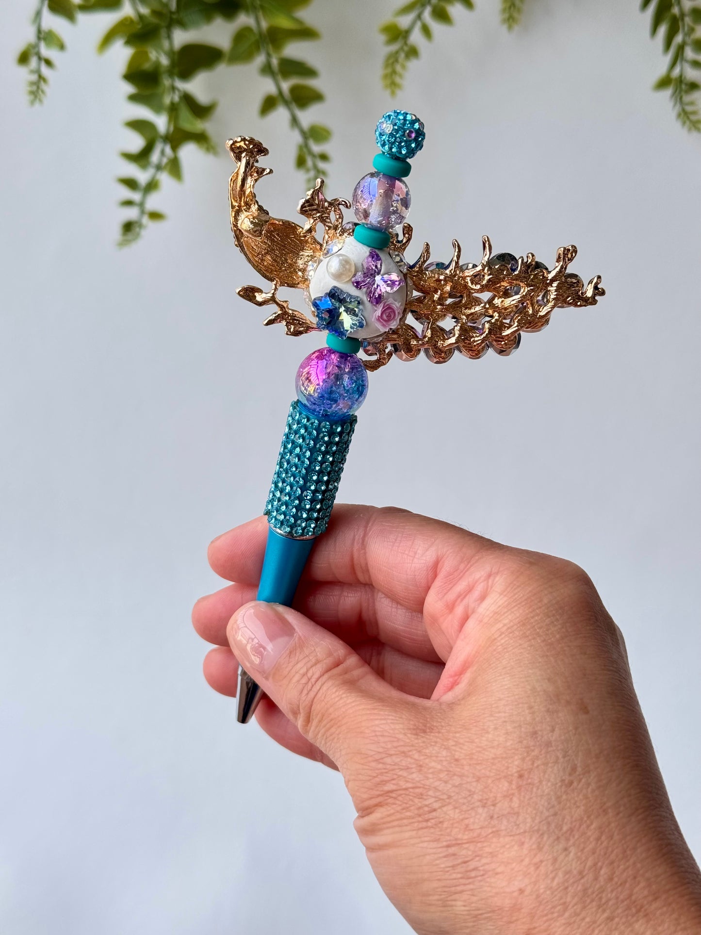 Majestic Peacock Jewel Pen