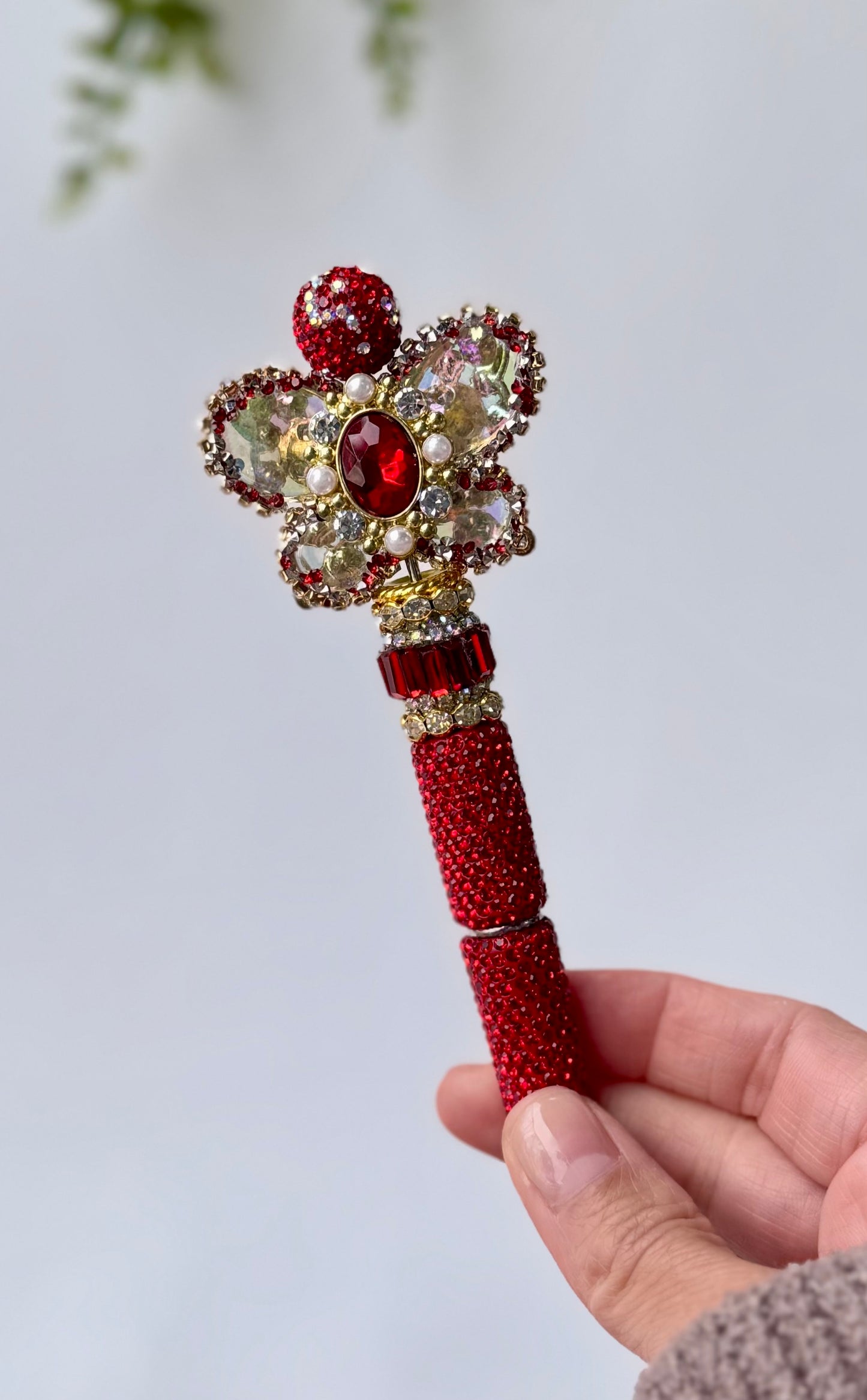 Royal Red Butterfly Jewel Pen