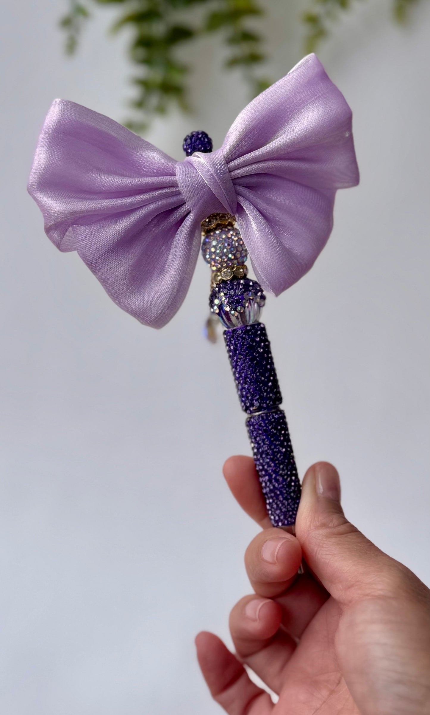 Purple Butterfly Rhinestone Bling Pen – Sparkly Crystal Pen with Bow for Women & Journaling
