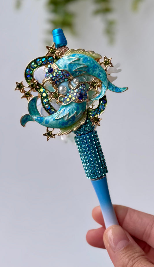 Pisces Astrology Rhinestone Bling Pen – Zodiac Crystal Writing Pen for Star Sign Lovers