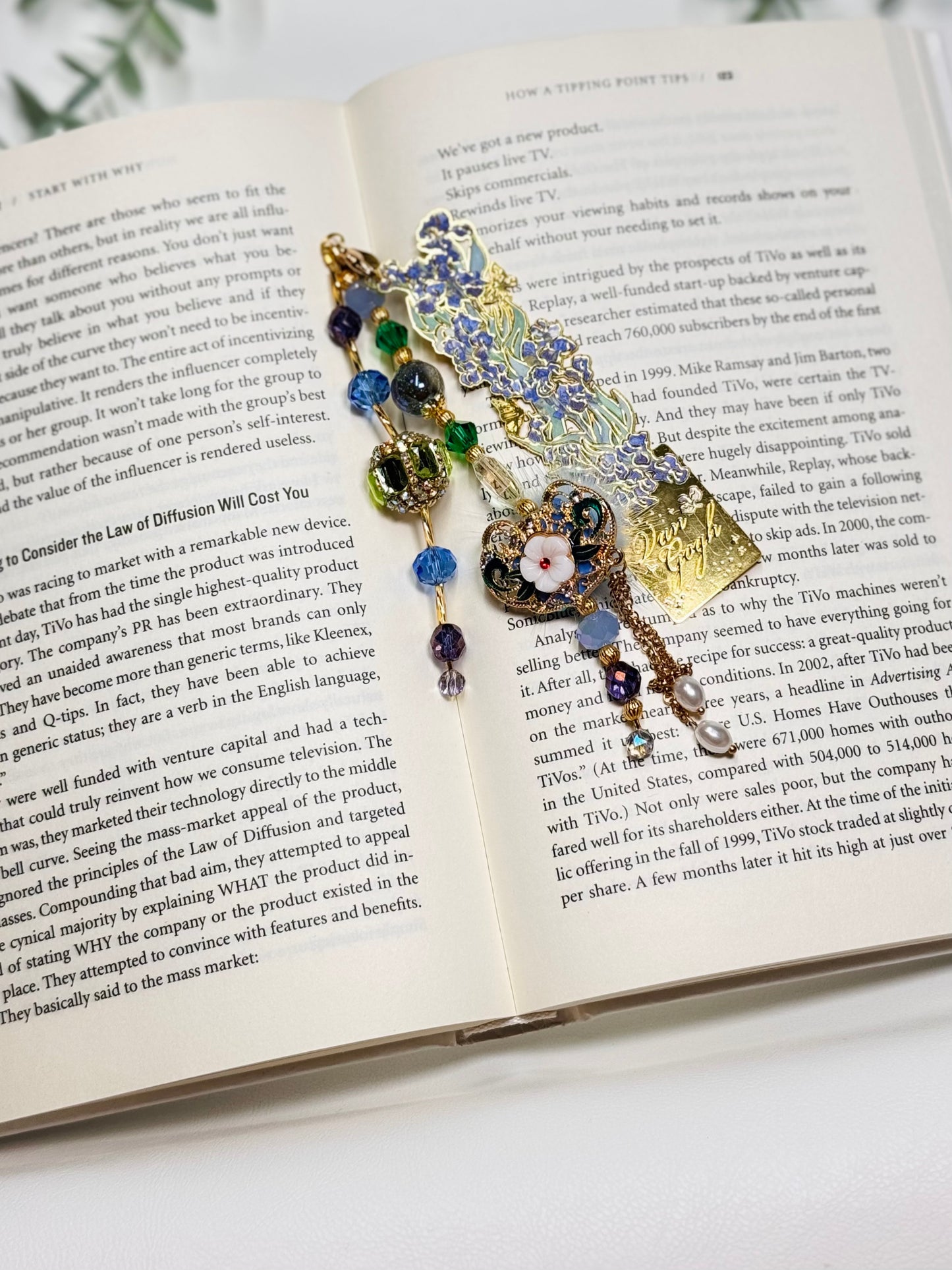 Van Gogh Irises Cut-Out Bookmark